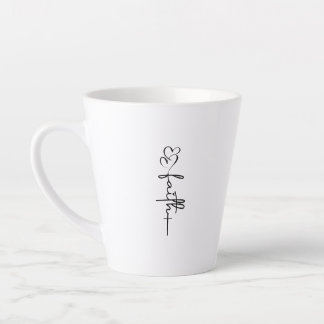 Glaubensherz und Christliches Glaubensdesign Milchtasse