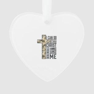 Glaubenskreuz Ich kann alle Dinge christliches Shi Ornament