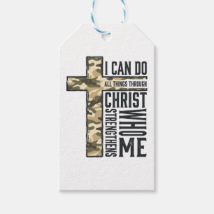Glaubenskreuz Ich kann alle Dinge Christliches T-S Geschenkanhänger