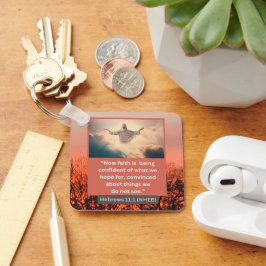 Glaubensnachricht - Bibelverse - Hebräische 11-1 - Schlüsselanhänger