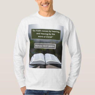 Glaubensnachricht - Römer 10-17 - Langschläfer wei T-Shirt