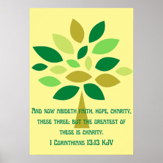 Glaubenssinn und Wohltätigkeit inspirierend Poster