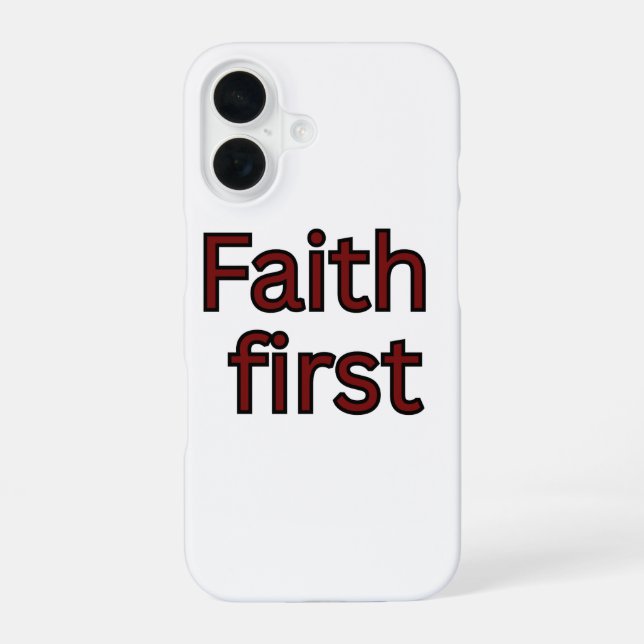 Glaubensspruch iPhone 16 Hülle (Rückseite)