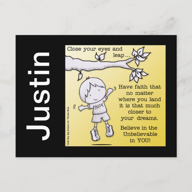 Glaubenssprung Postkarte (Vorderseite)