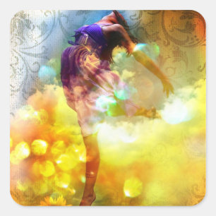 Glaubenssprung Quadratischer Aufkleber