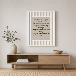 Glaubensstarke Schriftstärke Jesaja 40:31 Bibel Poster