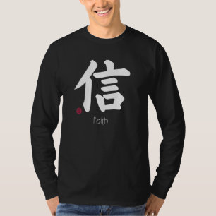 Glaubensstichtliches Kanji in japanischem Buchstab T-Shirt