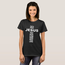 Glaubensstichtum: Christliches Schwarz T-Shirt
