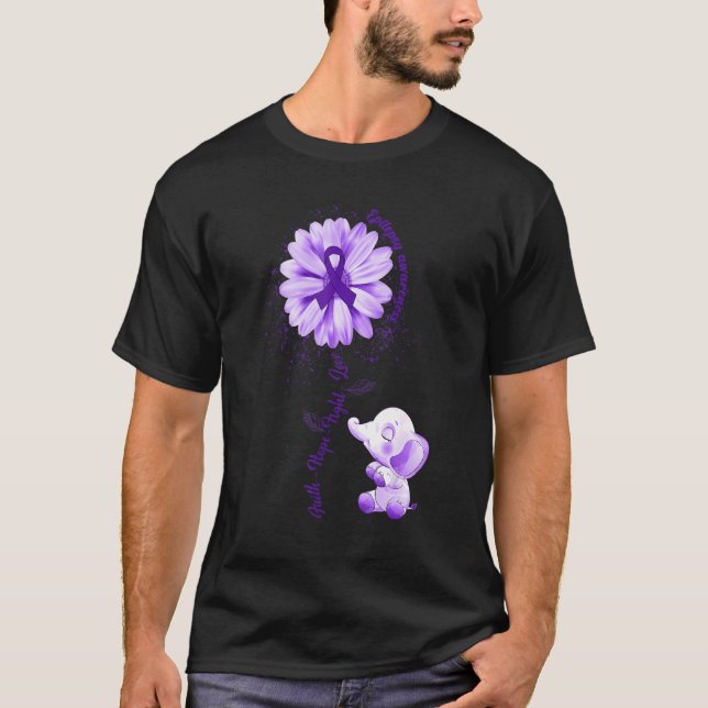 Glaubensstiftung Kampf Liebe Elephant Epilepsy Bew T-Shirt (Vorderseite)