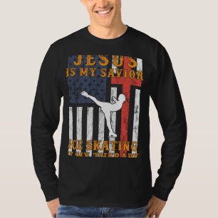 Glaubenstreue: Jesus ist mein Erretter, Eis-Skaten T-Shirt