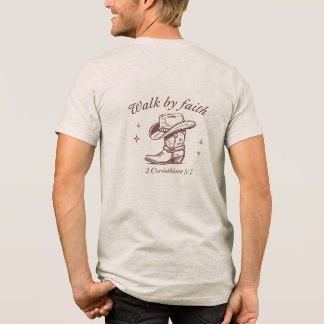 Glaubenstreue Tri-Blend Shirt (Rückseite)