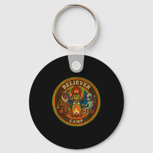 Gläubiger-Camp-Mothman-Alien-Vintage-Scout-UFO Schlüsselanhänger