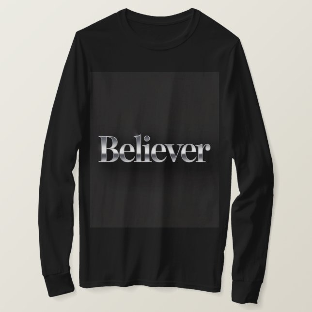 Gläubiger Christliches Schwarzes T-Shirt (Design vorne)