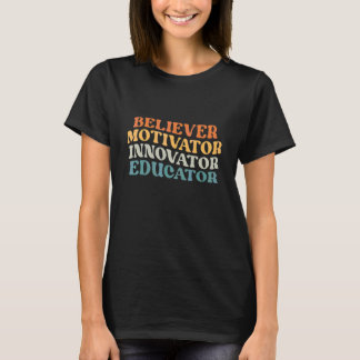 Gläubiger Motivator Innovator Erzieher Retro Groov T-Shirt