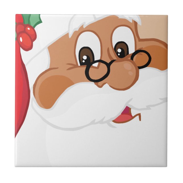 Glaubst du an den schwarzen Weihnachtsmann? Fliese (Vorderseite)
