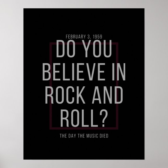 Glaubst du an Rock and Roll? Poster (Vorne)