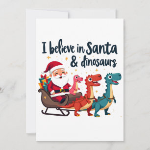 glaubt an den Weihnachtsmann und Dinosaurier (Weih Einladung
