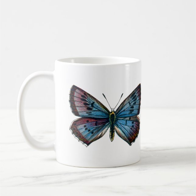 Glaucopsyche arion - The Large Blue Butterfly Kaffeetasse (Links)