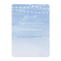 Glaucous Blue Watercolor String Lights