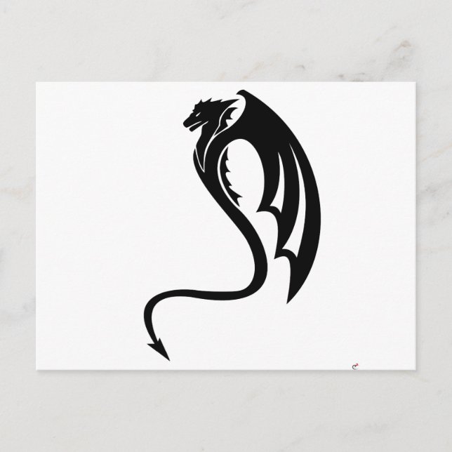 Glaurung des Schwarzen Drachen Postkarte (Vorderseite)