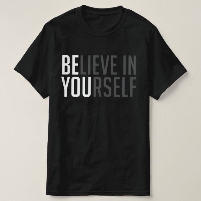 Glaury™ Bold Belief Tee – SEI DU selbst Edition (Design vorne)