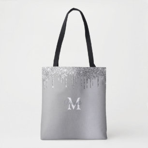 Glaver Silver Glitzer Personalisiert Monogramm