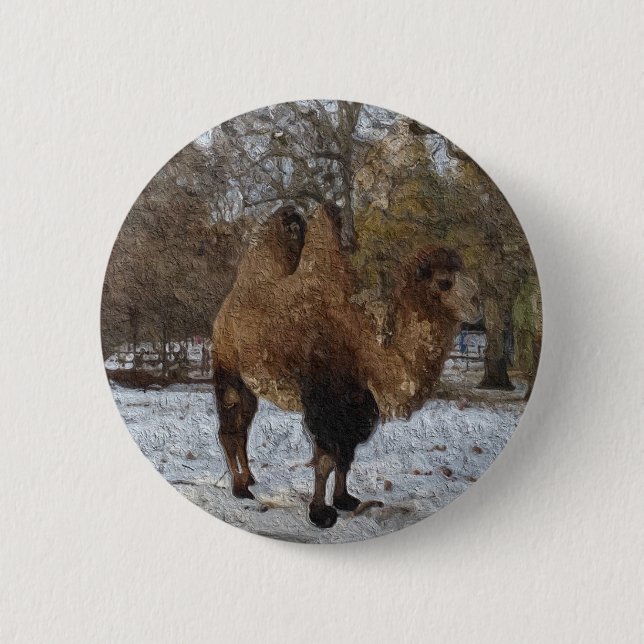 Glazed Camel Art #8083 Button (Vorderseite)