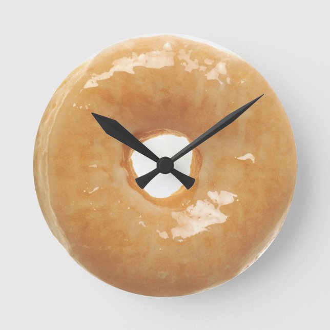 Glazed Donut Runde Wanduhr (Vorderseite)