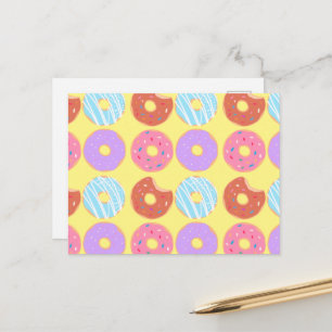 Glazed Donuts Ästhetische Geburtstagsparty Ernähru Postkarte