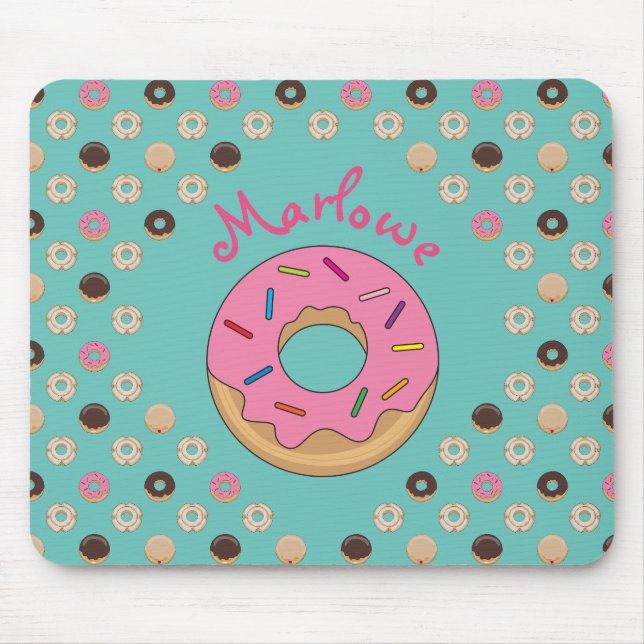 Glazed Donuts Individuelle Name Mousepad (Vorne)