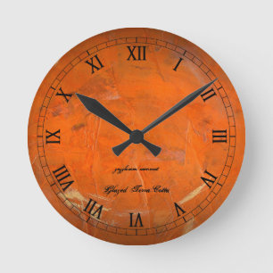 Glazed Terra Cotta Wallclock Runde Wanduhr