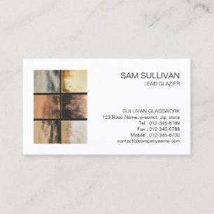 Glazier Glazing Glass Work Business Card Visitenkarte