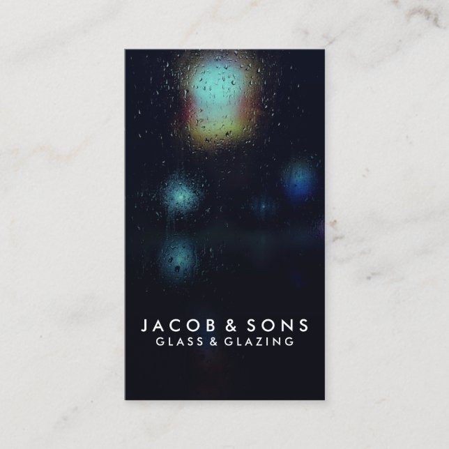 Glazier Glazing Glass Work Business Card Visitenkarte (Vorderseite)