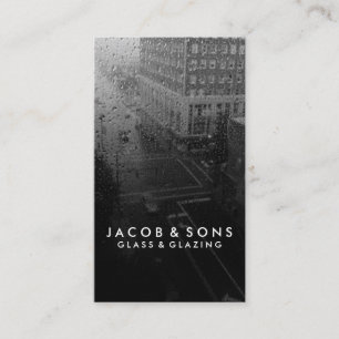 Glazier Glazing Glass Work Business Card Visitenkarte