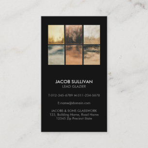 Glazier Glazing Glass Work Business Card Visitenkarte