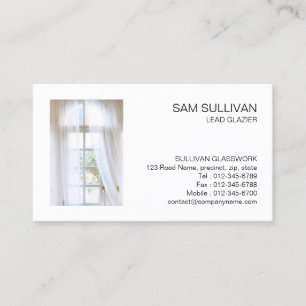 Glazier Glazing Glass Work Business Card Visitenkarte