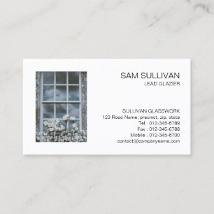 Glazier Glazing Glass Work Business Card Visitenkarte