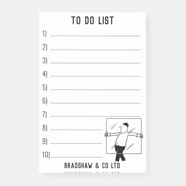 Glazier Glazing Services zum Personalisieren Post-it Klebezettel (Vorderseite)