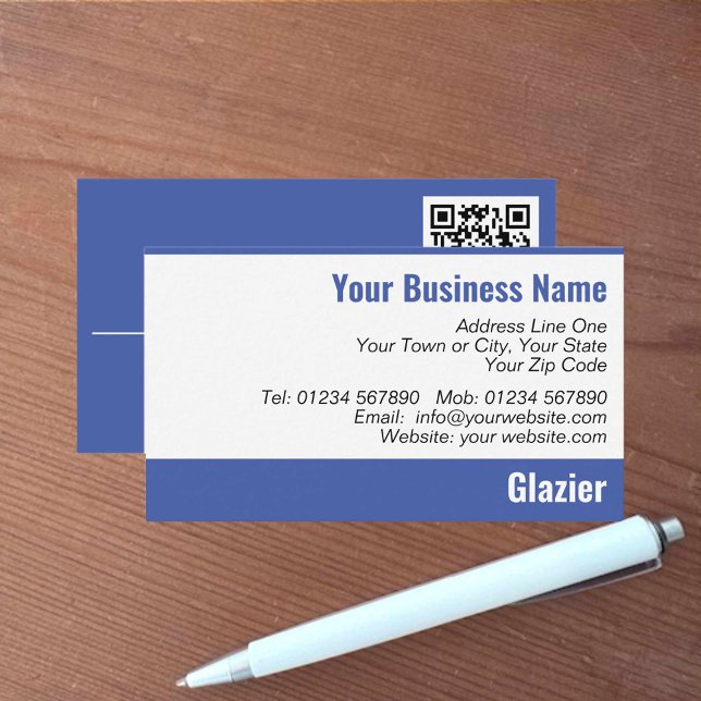 Glazier QR Code Business Card Visitenkarte (Von Creator hochgeladen)