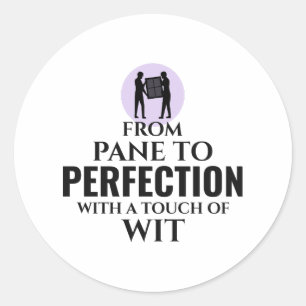 Glazier Window Glass Fitter Fitter Glas Runder Aufkleber