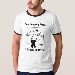 Glazing Services Cartoon T - Shirt