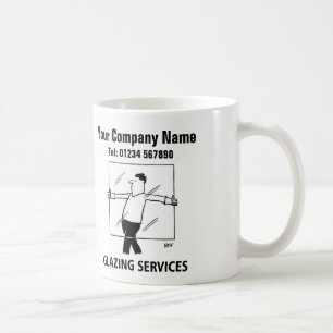 Glazing Services Glass Cutting Windows Cartoon Tas Kaffeetasse