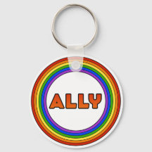 GLBT Ally Schlüsselanhänger (Button Style)