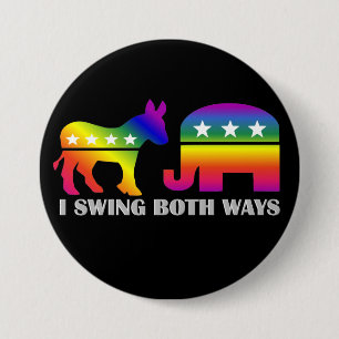 GLBT Demokrat/republikanischer Wechselwähler Button