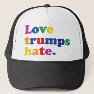 GLBT Liebe Trumps Hate Truckerkappe