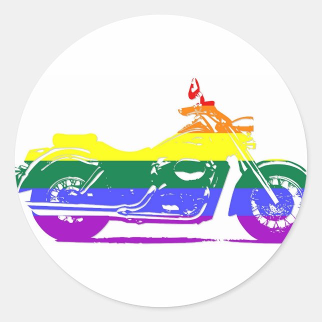 GLBT Motorradpreis Runder Aufkleber (Vorderseite)