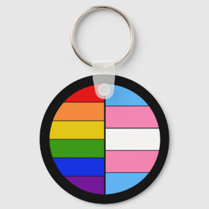 GLBT Solidarity Keychain (Button Style) Schlüsselanhänger