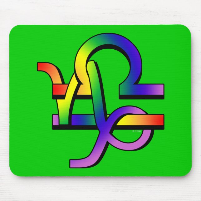 GLBT Steinbock u. Waage Mousepad (Vorne)