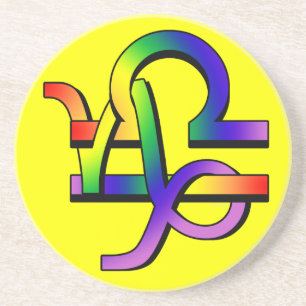 GLBT Steinbock u. Waage Untersetzer