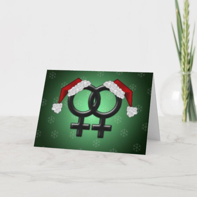 GLBT Weihnachten - Lesben-Grün (Vorderseite)